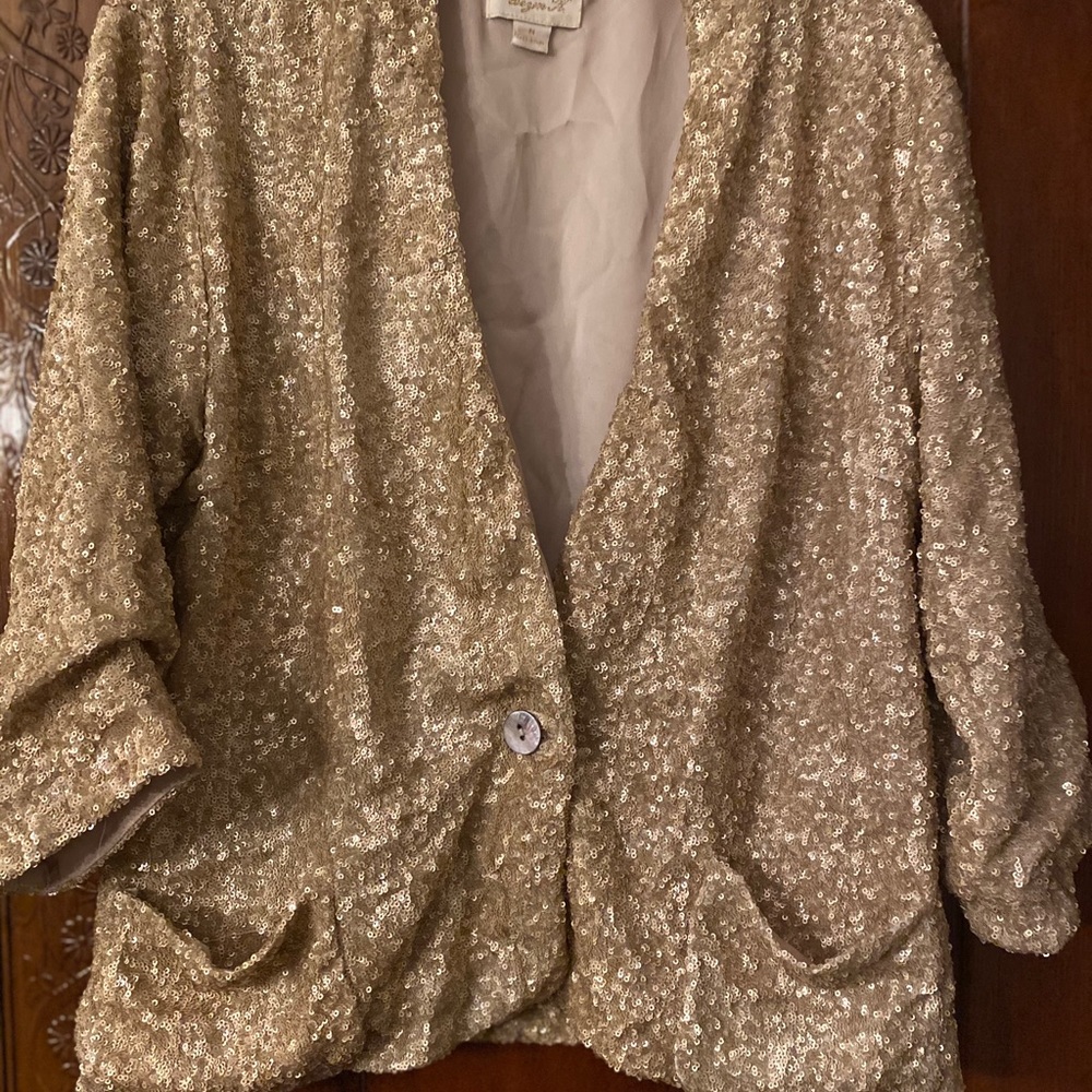 Gold Sequin Blazer